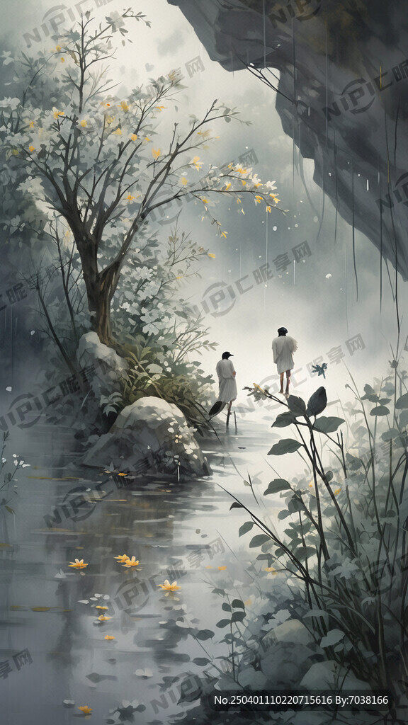 清明时节雨纷纷 24节气海报