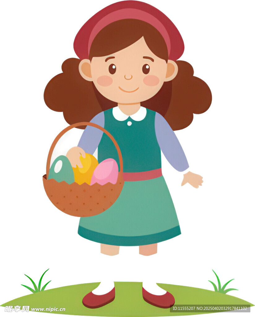 女孩提篮采摘蔬果画面美