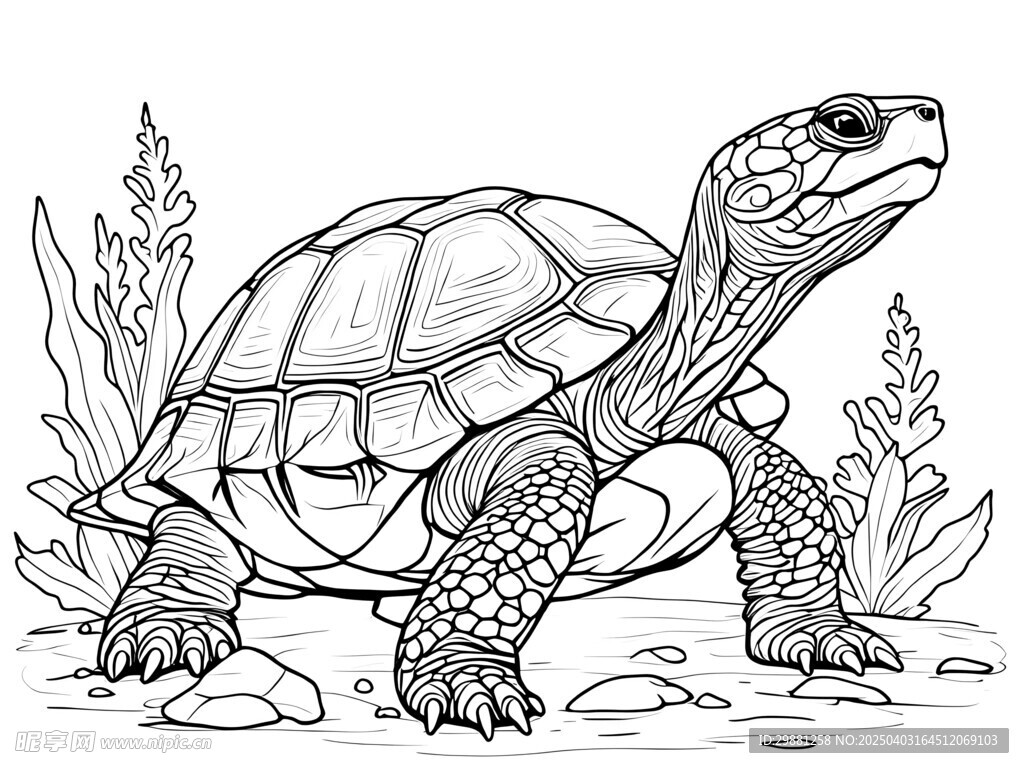 乌龟 线稿