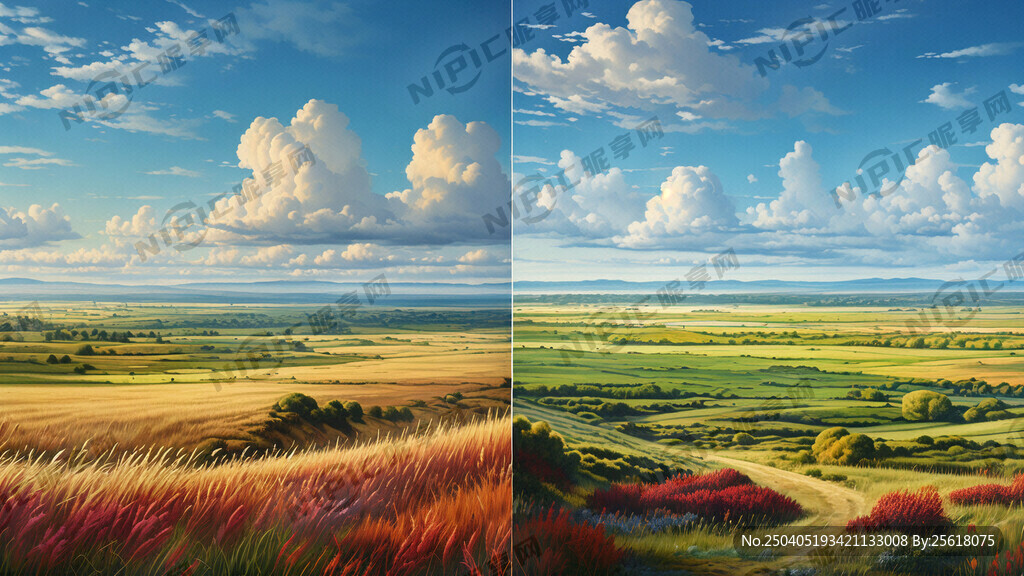 左边草原 右边海洋