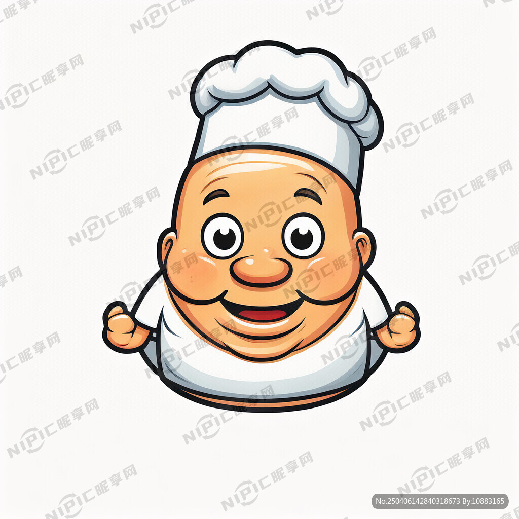 胖乎乎卡通厨师不辣表情包