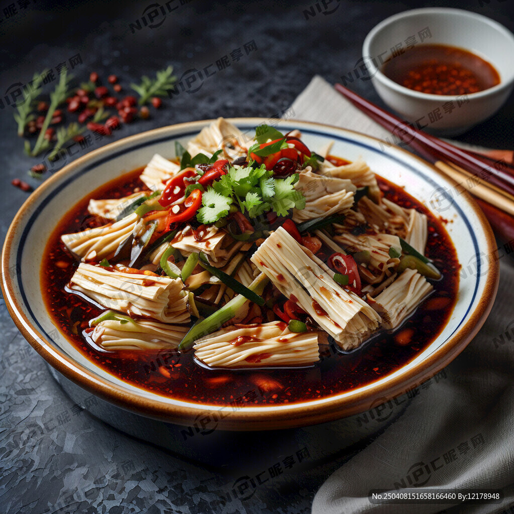 红油 凉拌 腐竹 黄瓜 凉菜