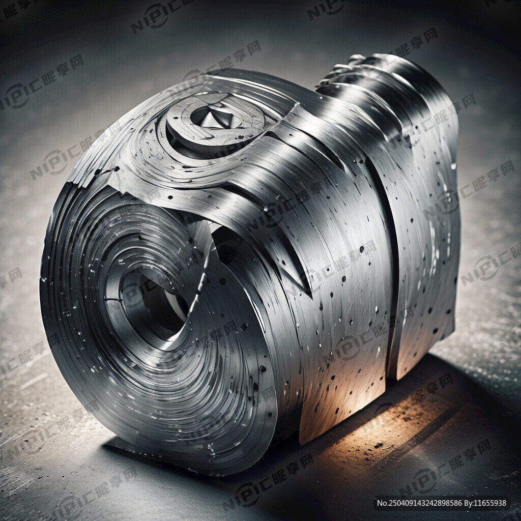 有拉丝金属图案的铁皮卷刃