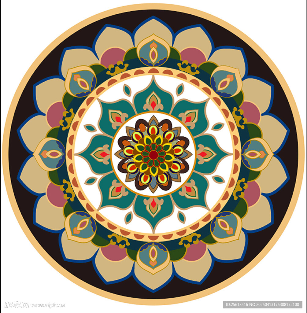 敦煌图案 复古花纹 