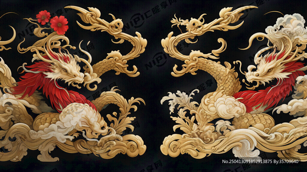 生成一个麒麟的头 金色调为主 