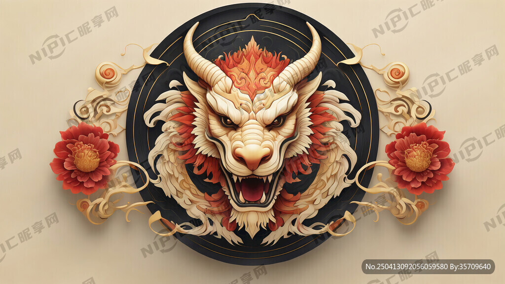 请单纯生成一个麒麟的头 