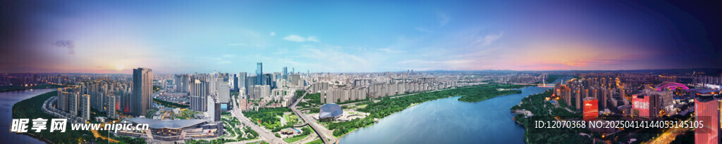 沈阳天际线全景图CBD城市