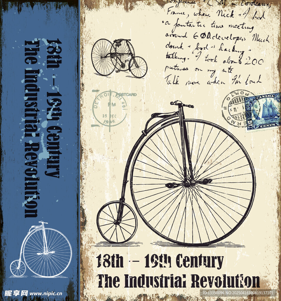 复古单车装饰画