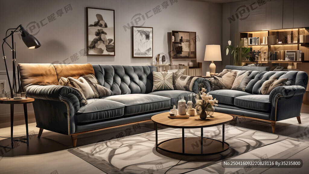 家具会展现场图 布艺沙发