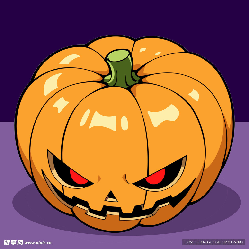 手绘卡通创意南瓜灯