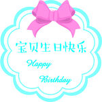 宝贝生日快乐装饰图案
