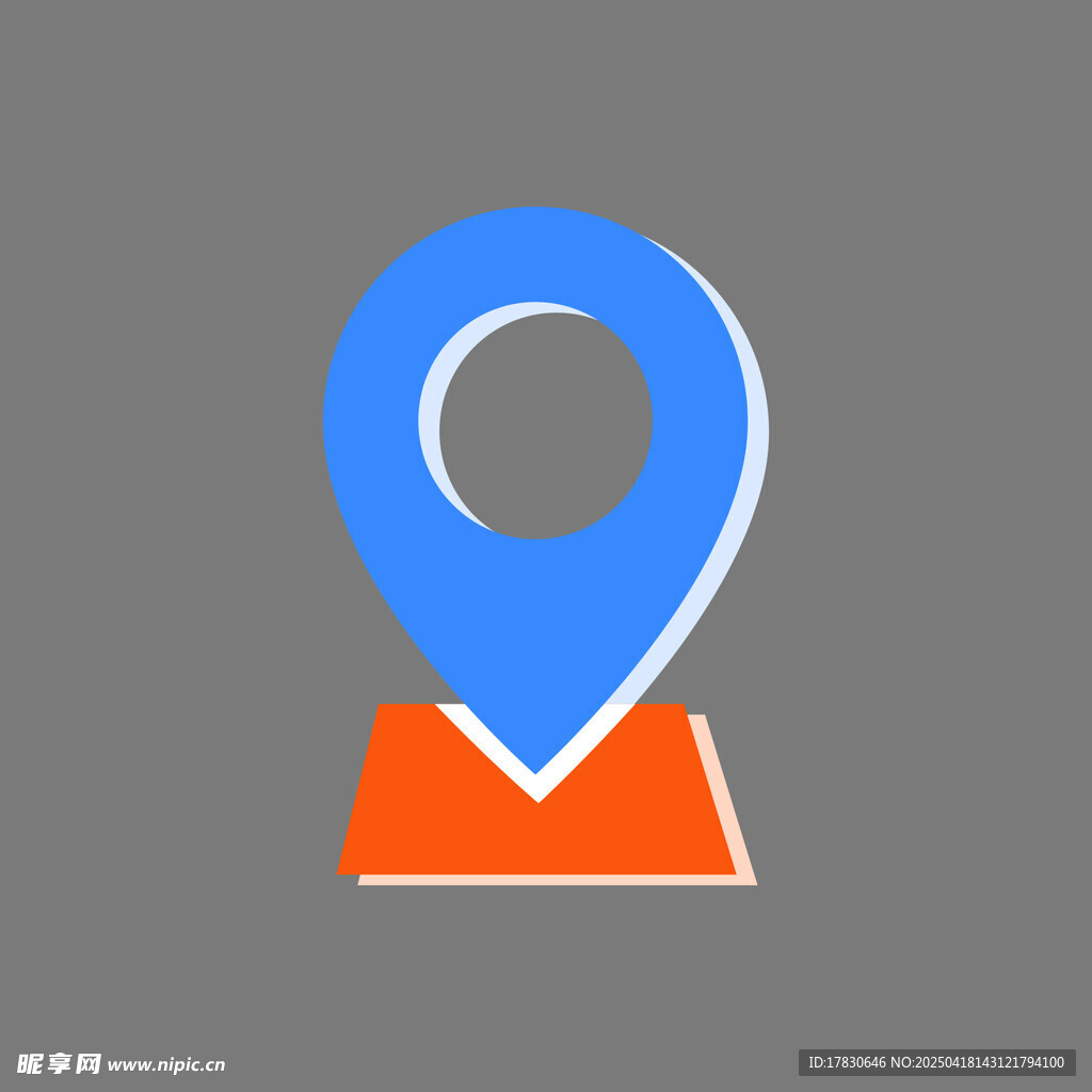 蓝色定位图标
