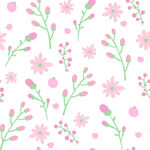 粉色花卉无缝图案背景
