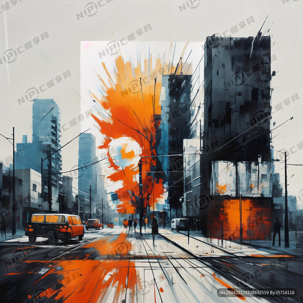 抽象画街头侘寂风