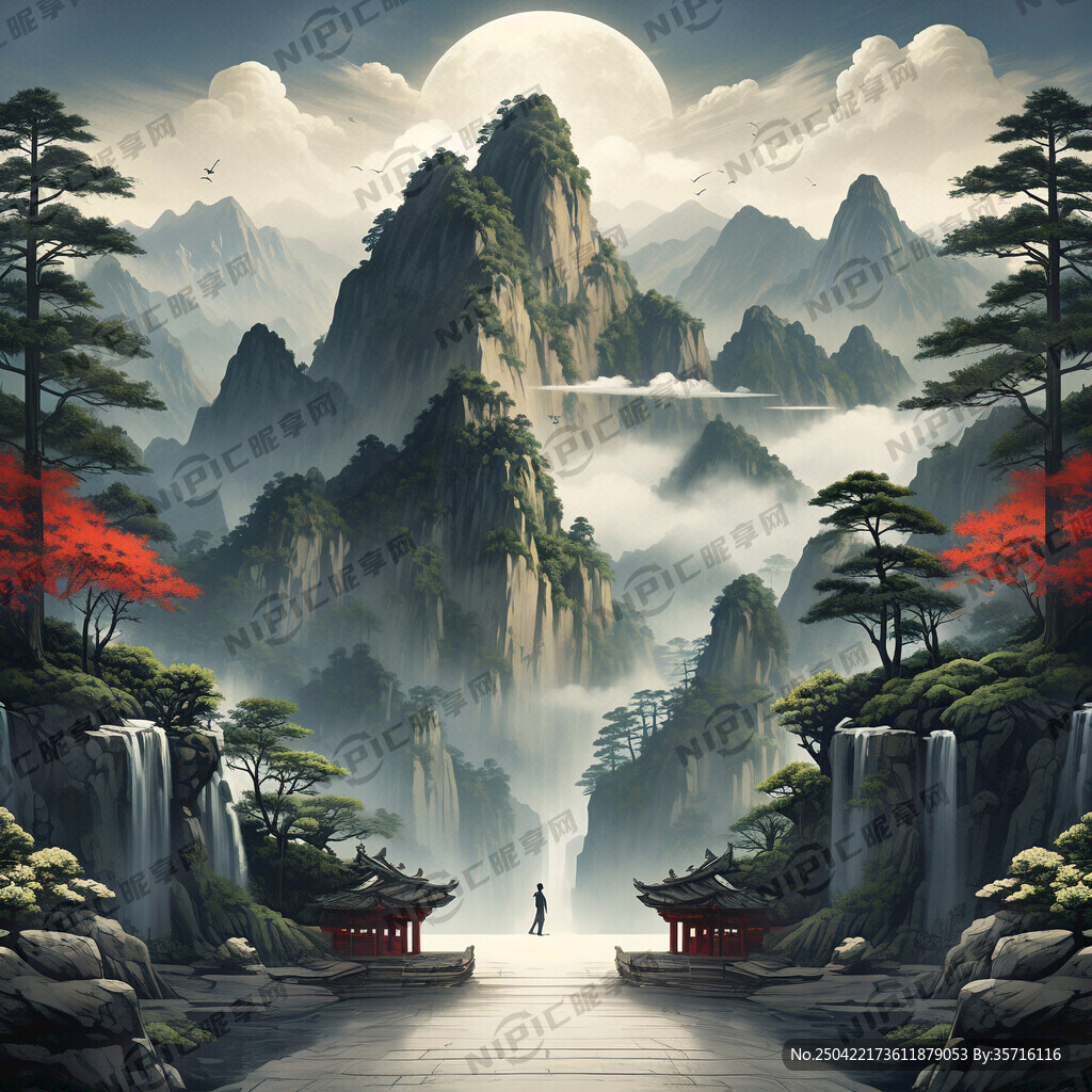 侘寂风装饰画横版