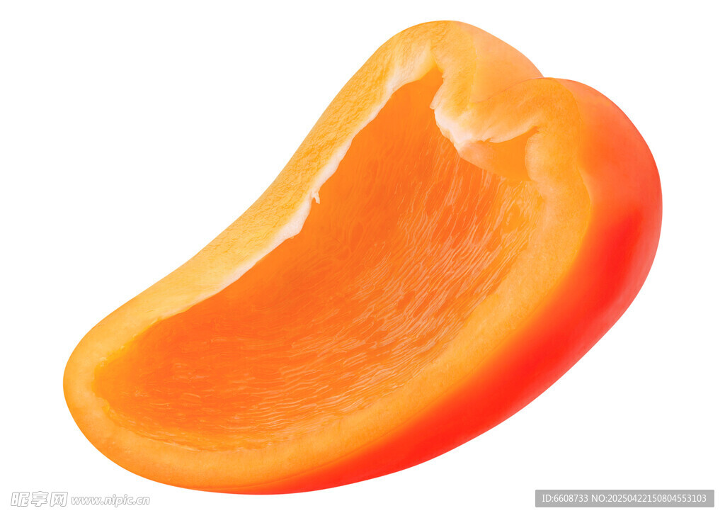 橙色甜椒切片特写