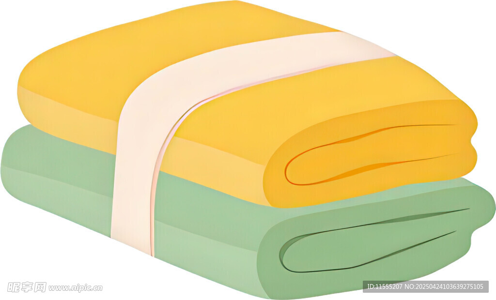 叠放的多彩毛巾