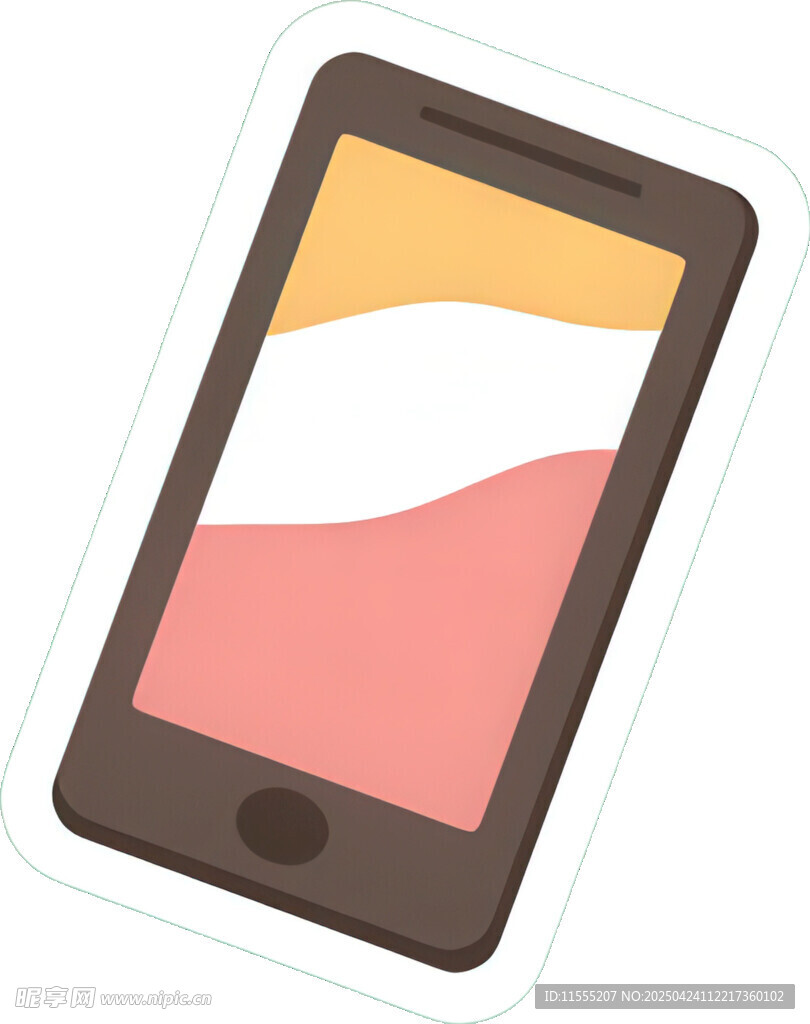 彩色图案装饰的智能手机