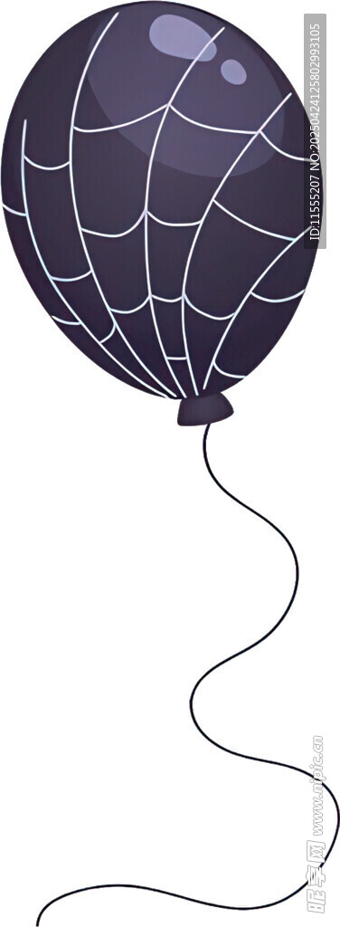 紫色蛛网图案气球