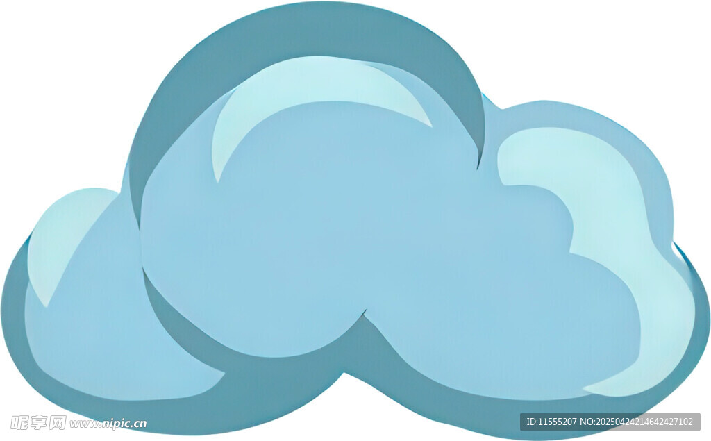 蓝色卡通云朵图案