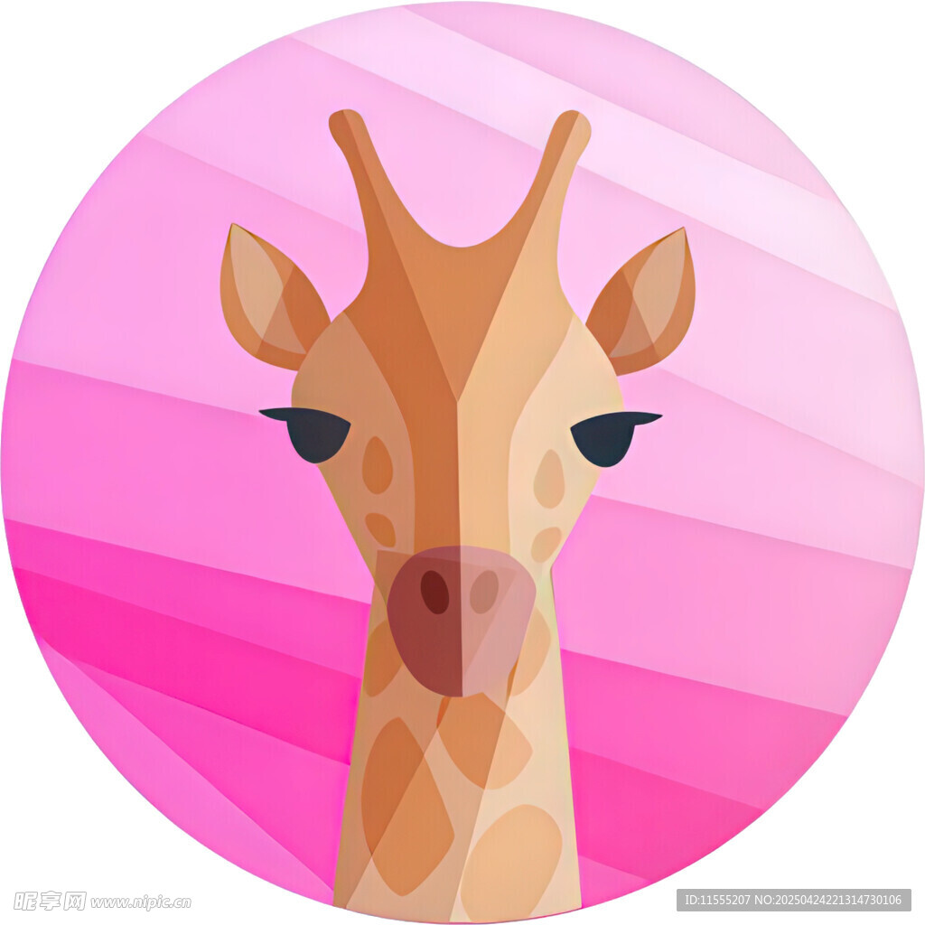 可爱长颈鹿头像