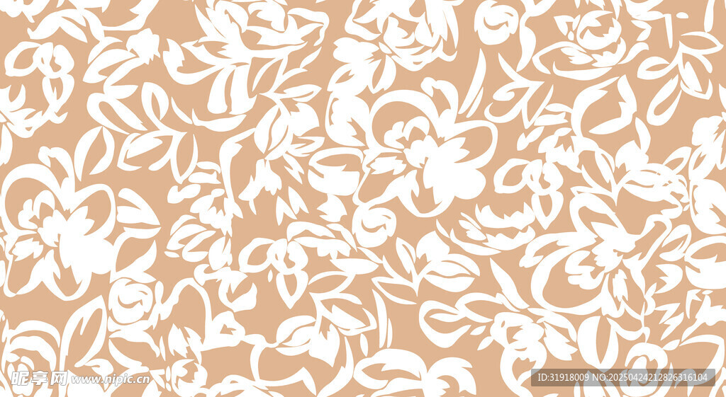 米色花卉纹理图案