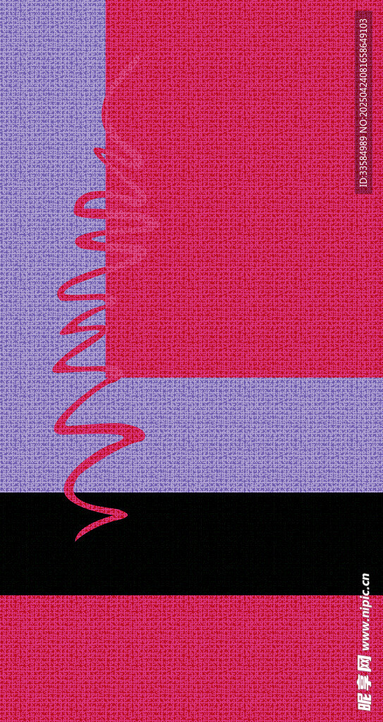 多彩渐变丝带装饰图案