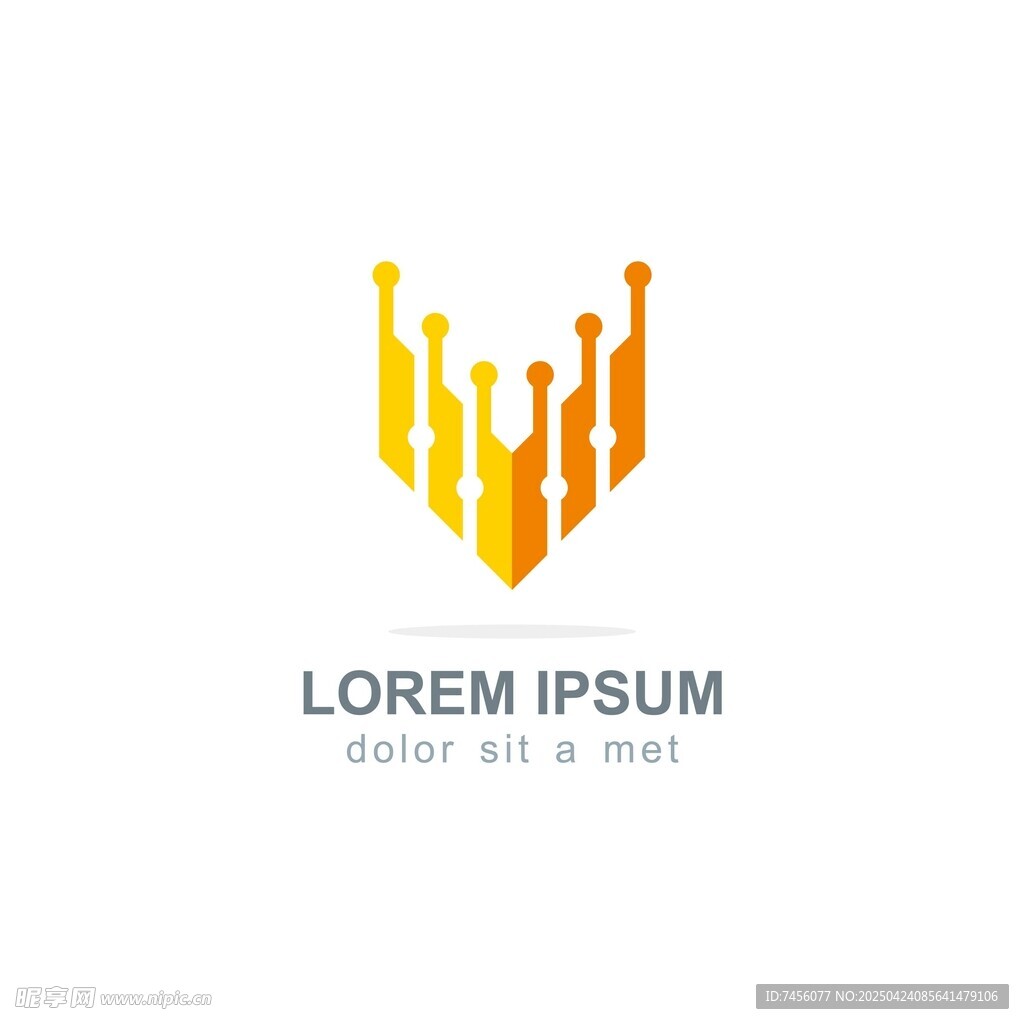 活力上升箭头标志设计