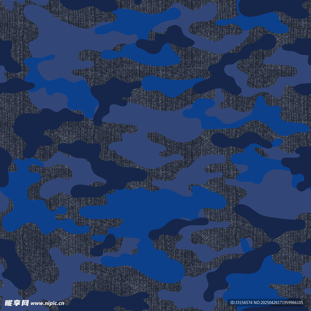 蓝色迷彩图案纹理