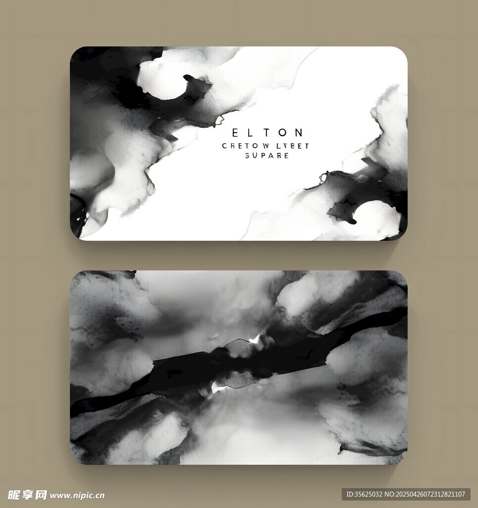 水墨名片背景