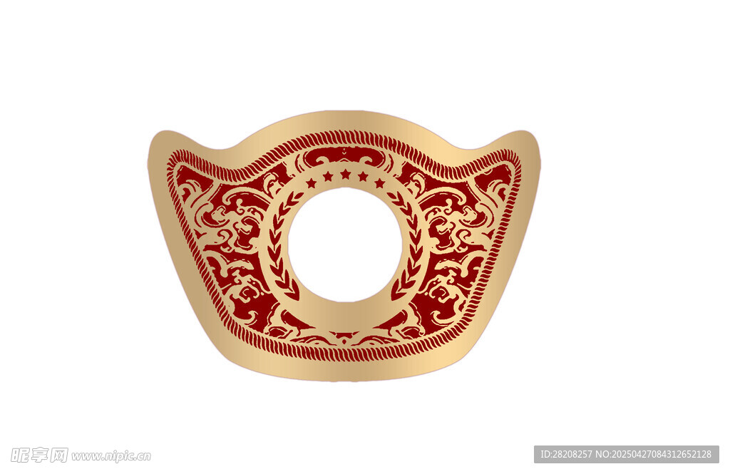 元宝 边框 酒标 设计