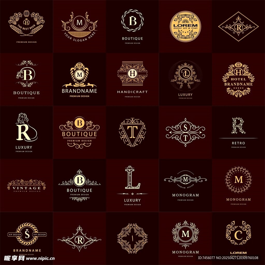 奢华复古风高端标志