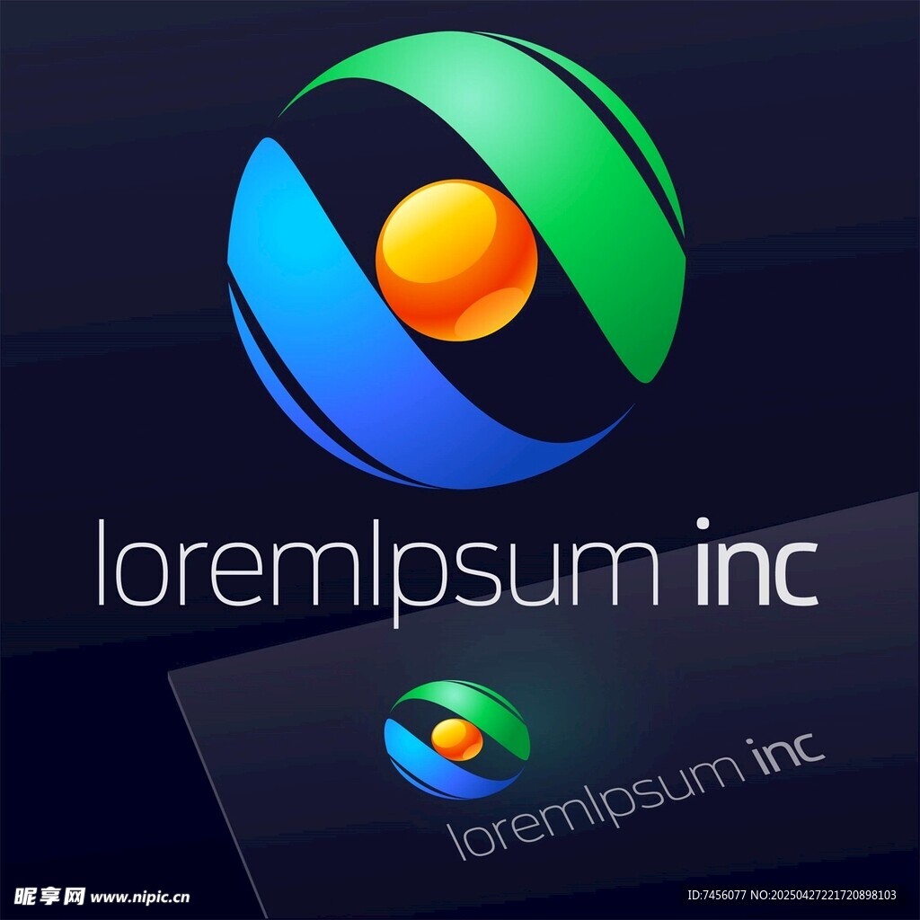 抽象多彩企业标志设计