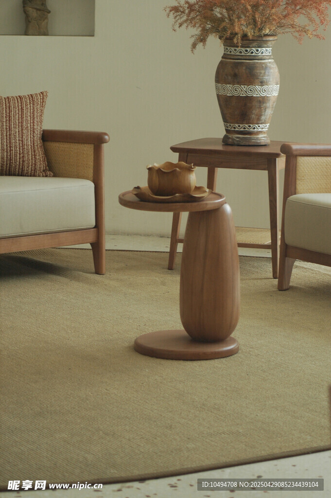 简约客厅木质家具摆件