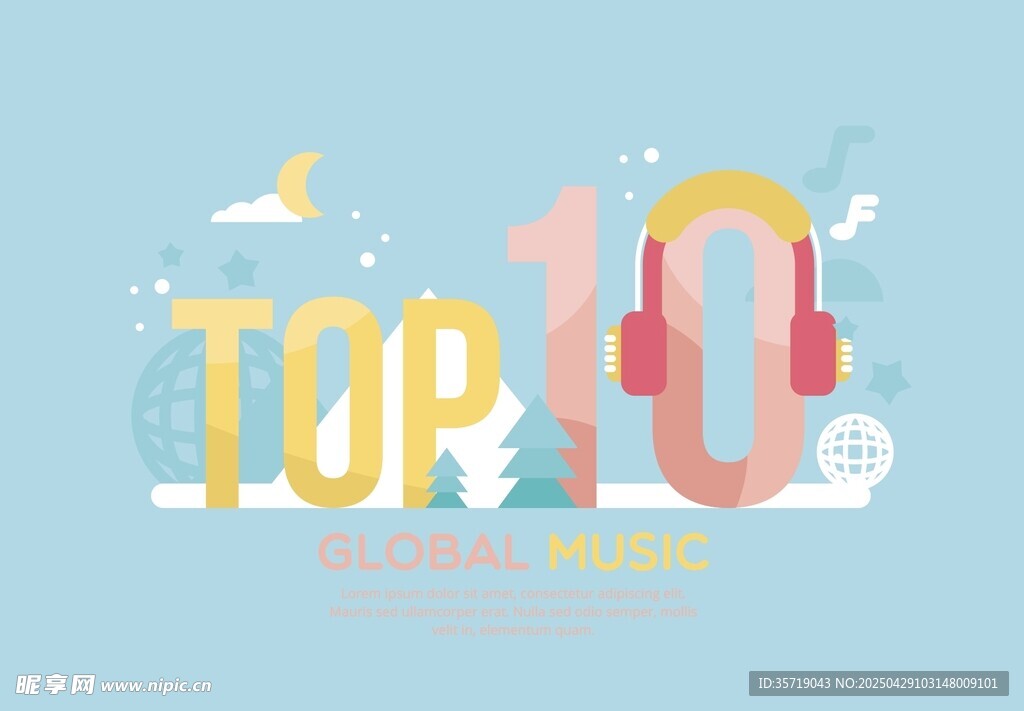 Top 10榜单插画设计