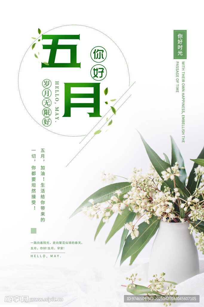 五月你好海报