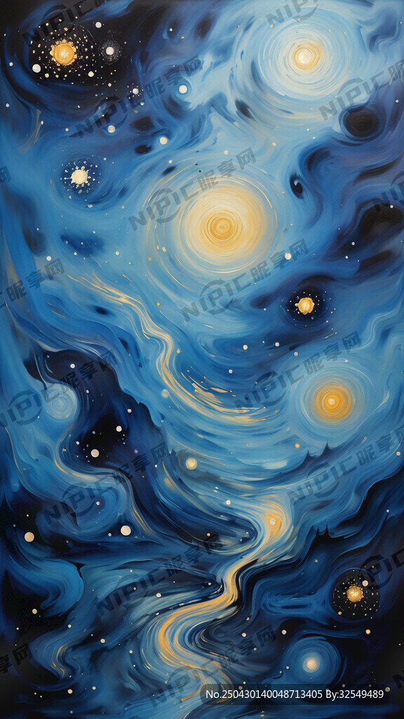 这是一幅充满梦幻色彩的抽象画