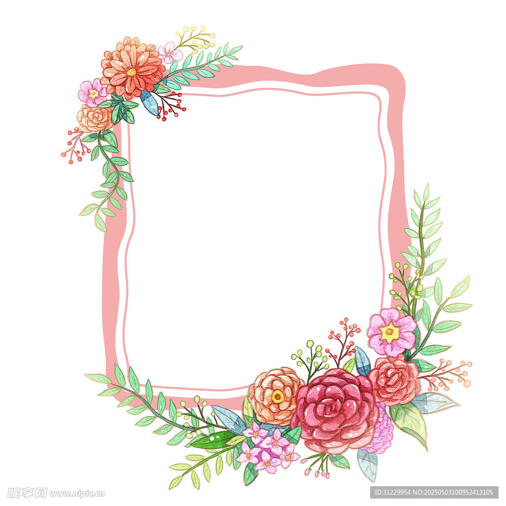 花卉边框装饰图案