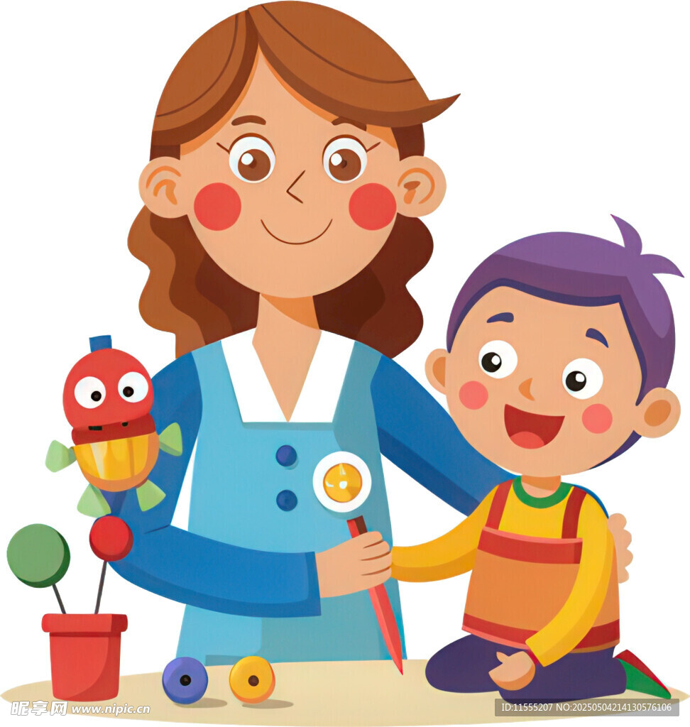 幼师与孩子快乐互动时刻