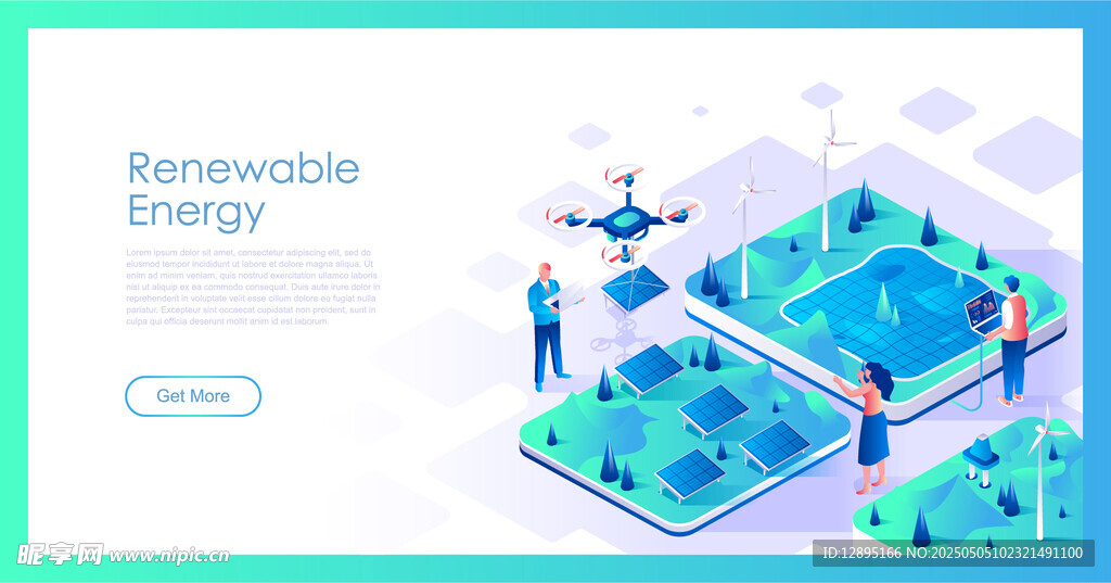 可再生能源设施示意图