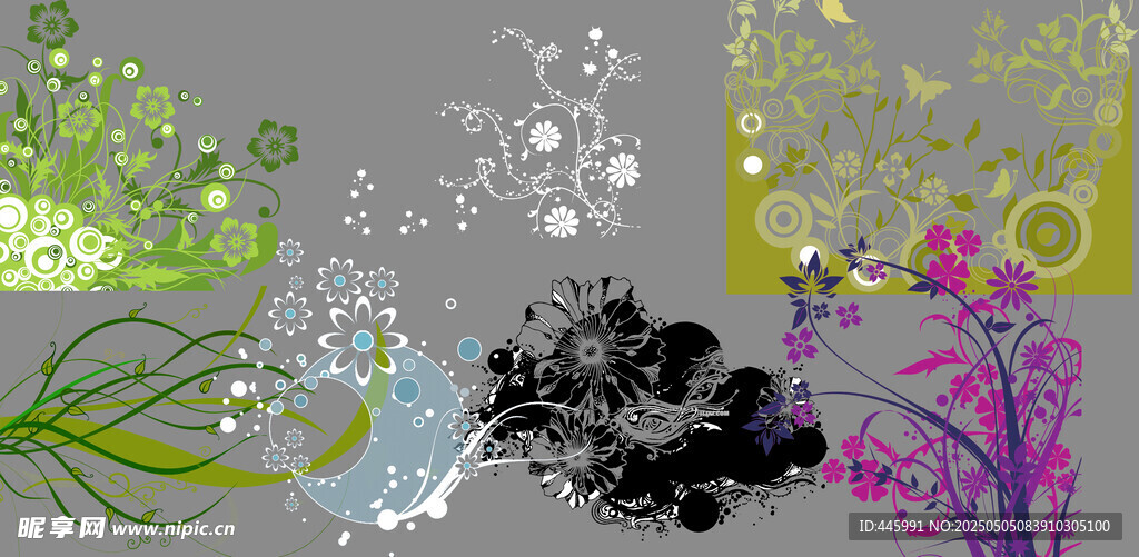 多彩抽象艺术图案设计