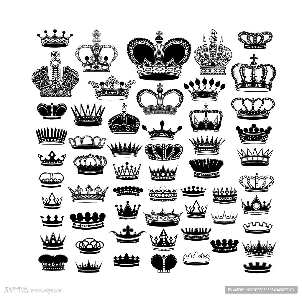 多样皇冠图案集合