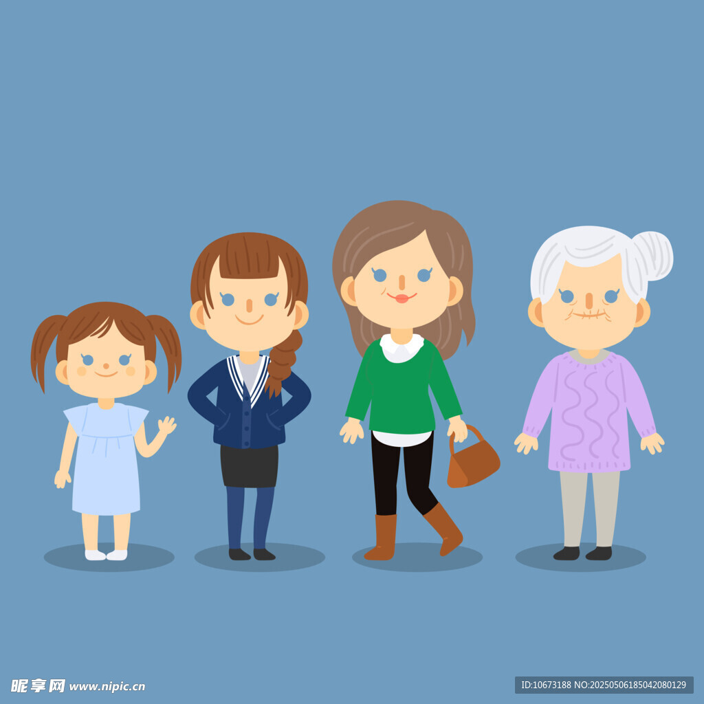 人生不同阶段的形象