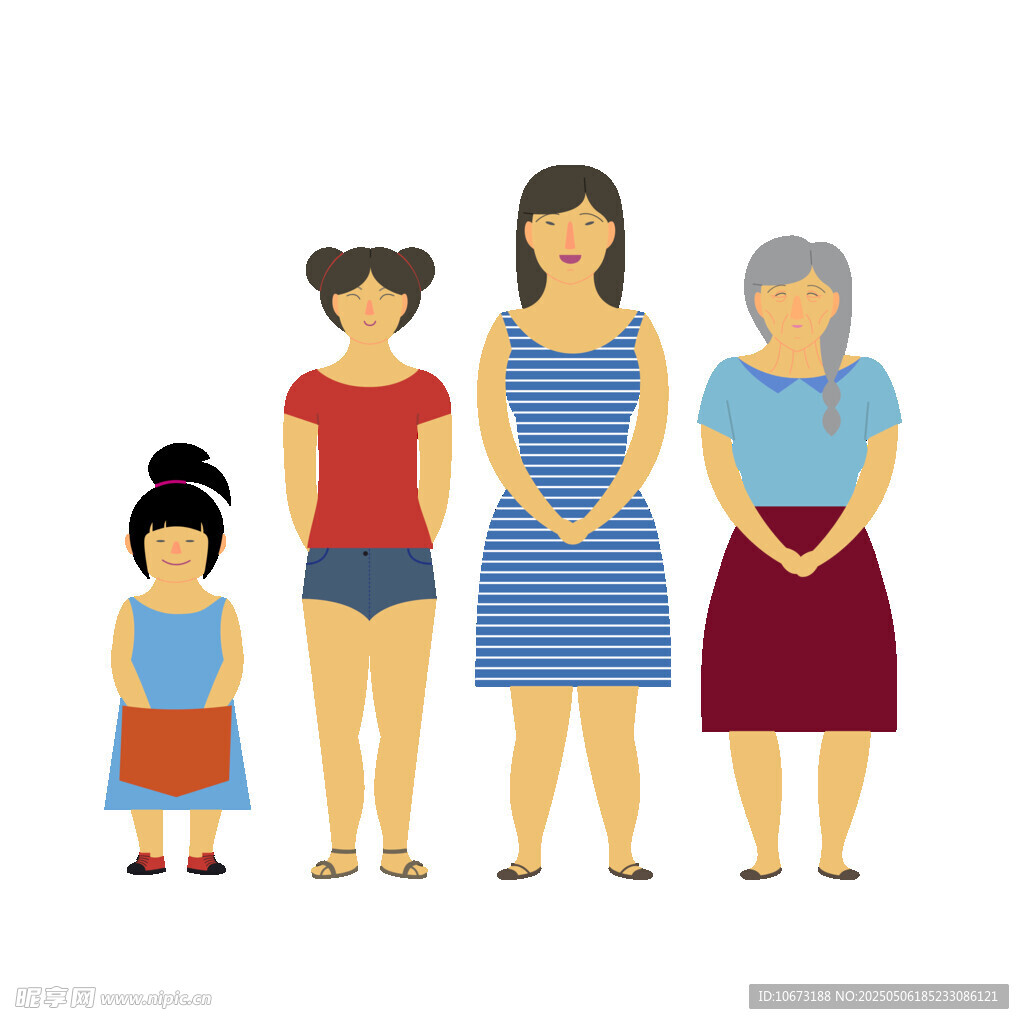 人生不同阶段的形象