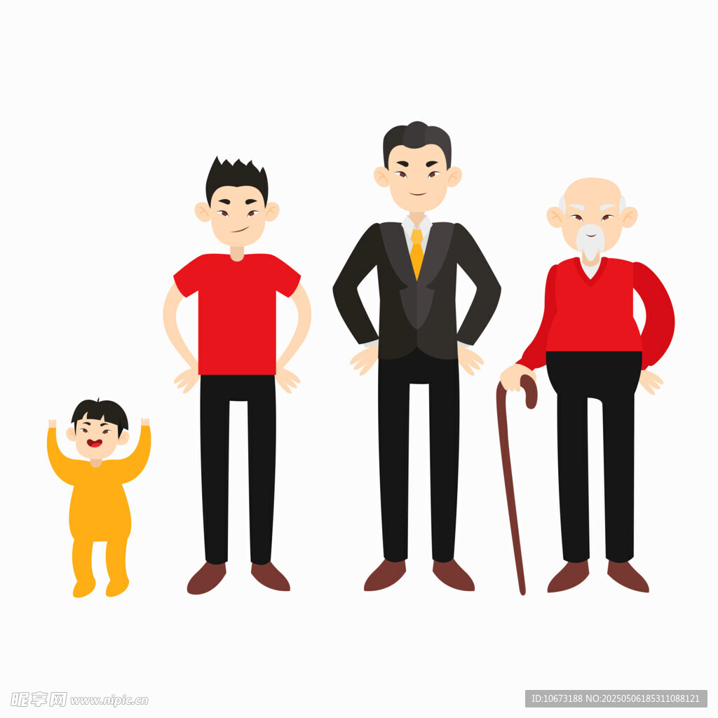 人生不同阶段的形象