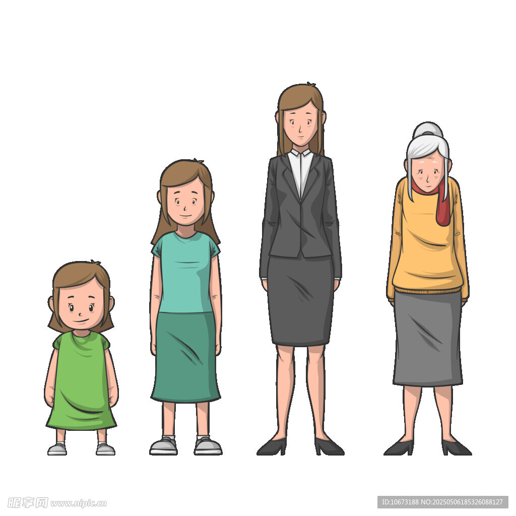 人生不同阶段的形象