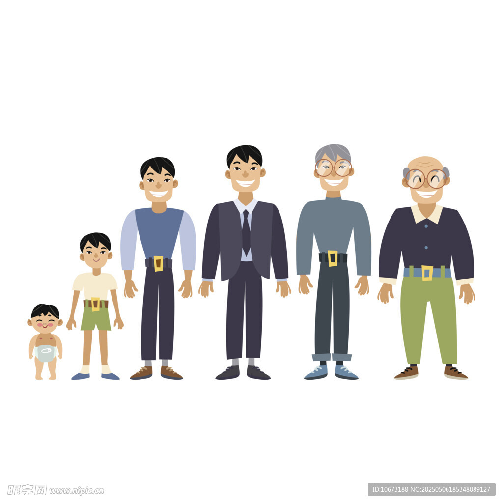 人生不同阶段的形象