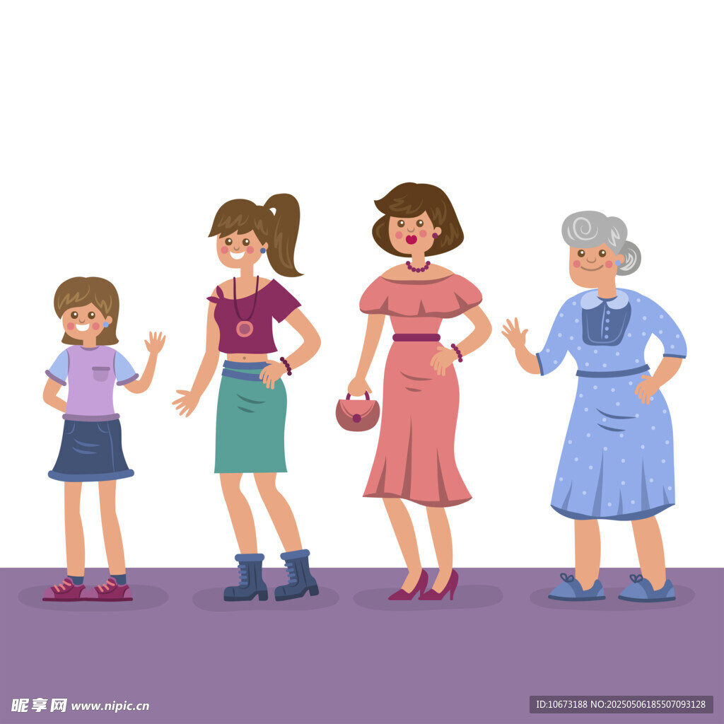 人生不同阶段的形象