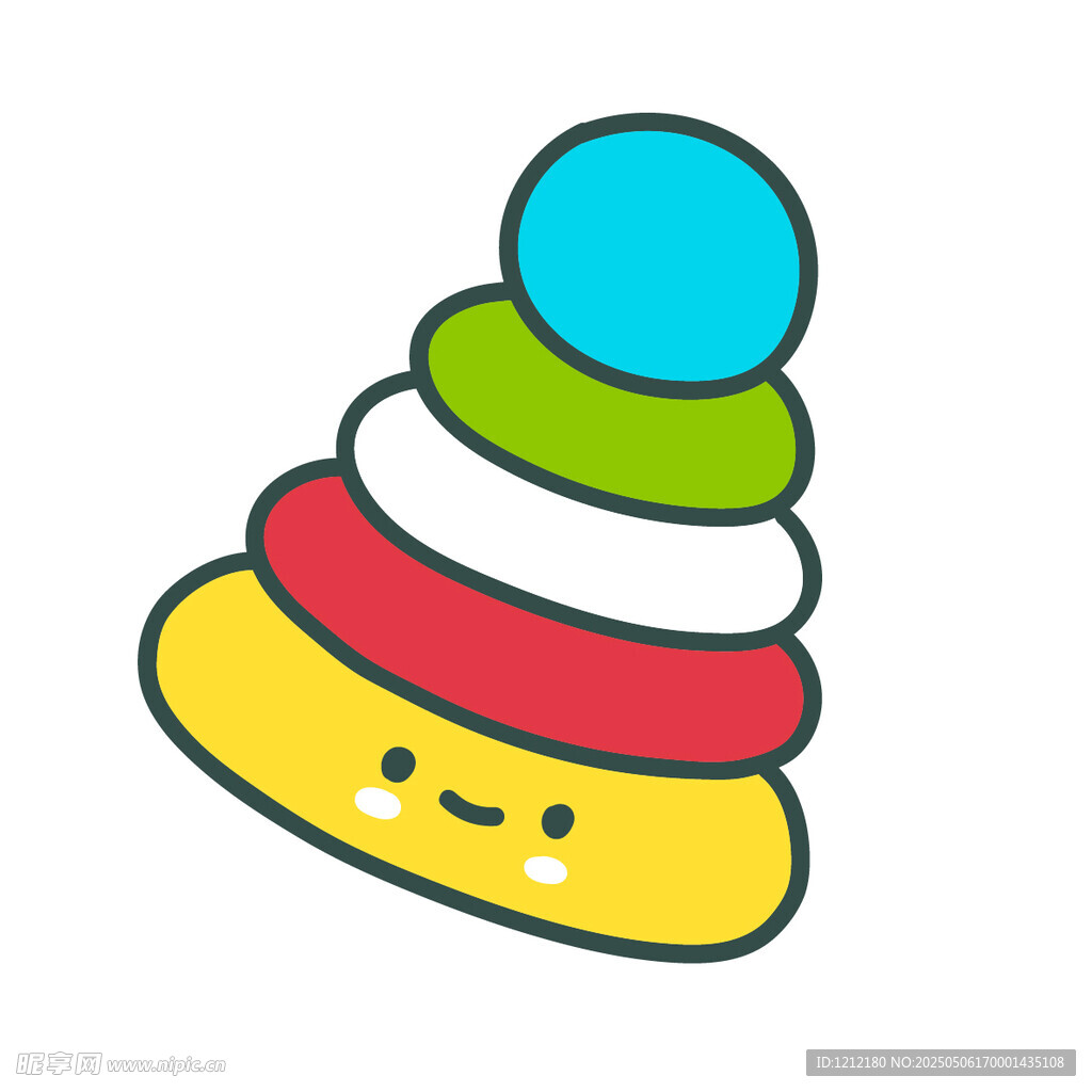 彩色叠叠乐玩具图标