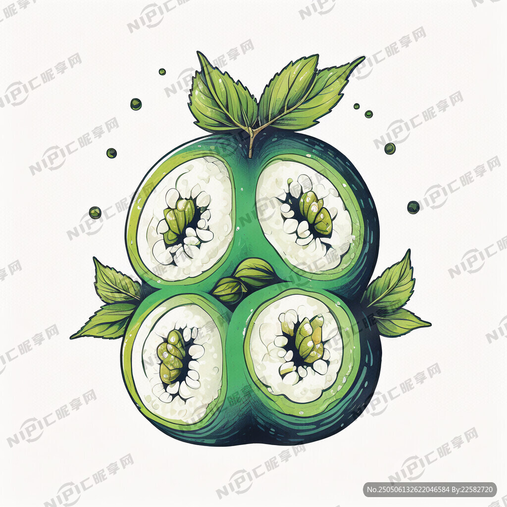 授权并同意紫苏梅手绘风格